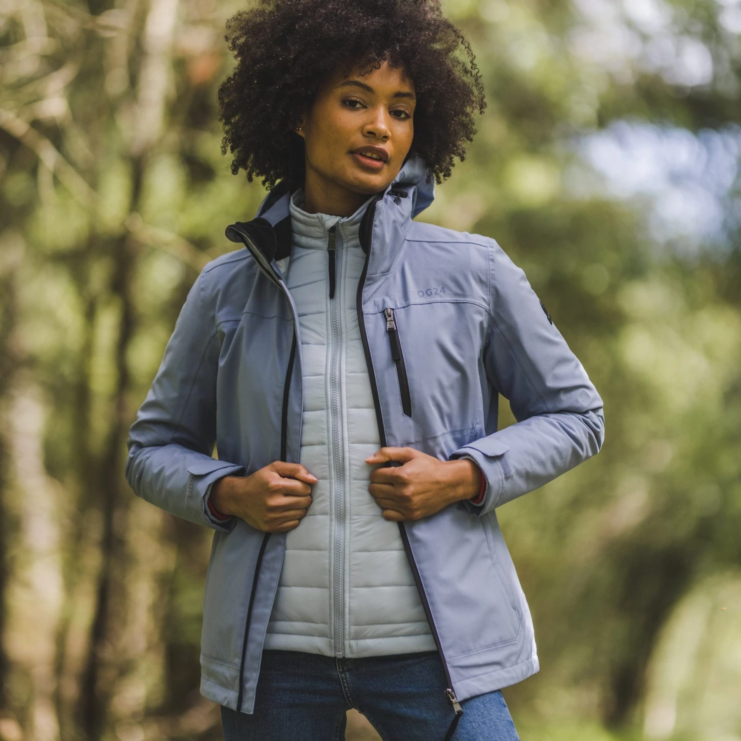 Beverley Womens 3-in-1 Waterproof Jacket - Dusty Blue - Image 2