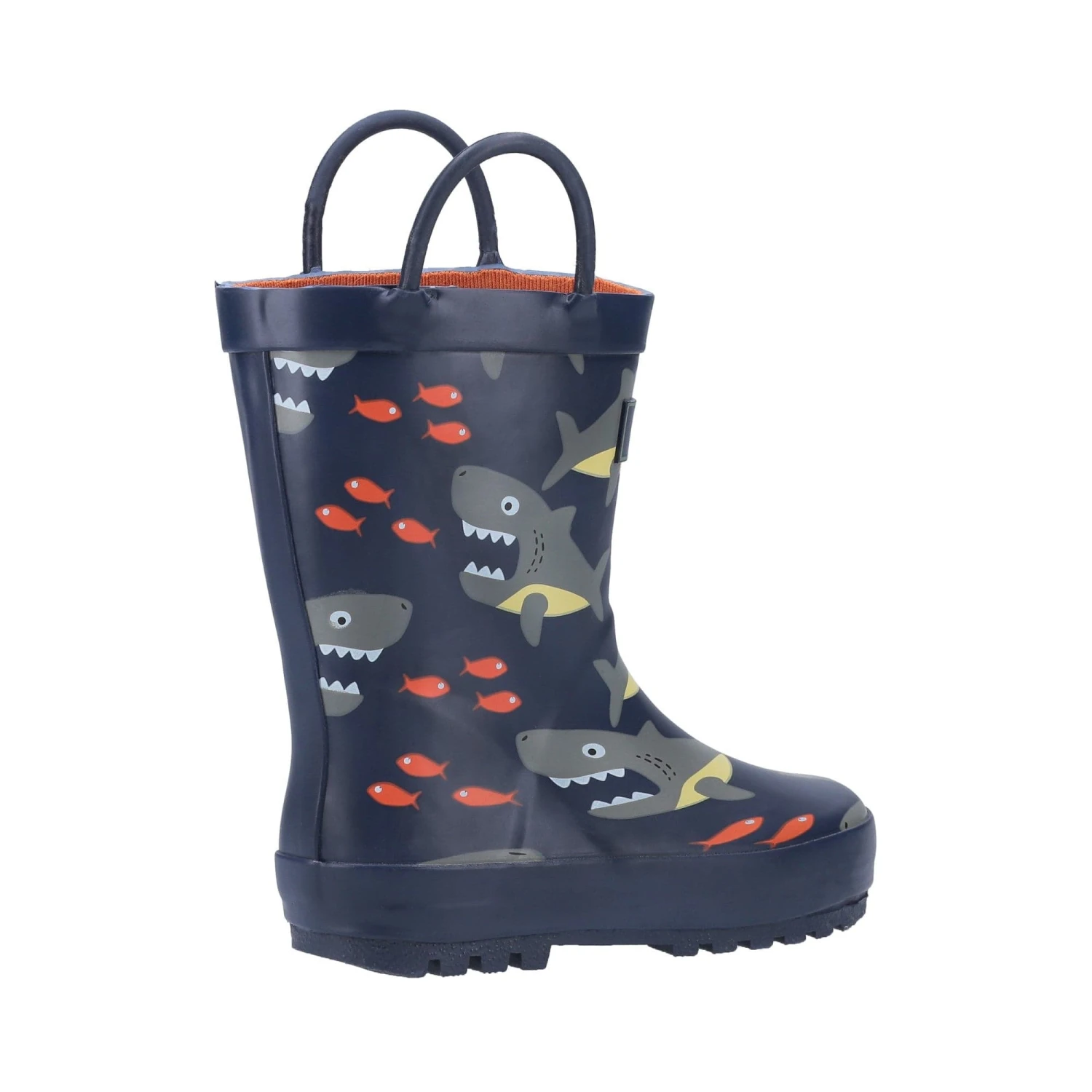 Cotswold Puddle Kids Waterproof Pull On Boots - Shark - Image 2