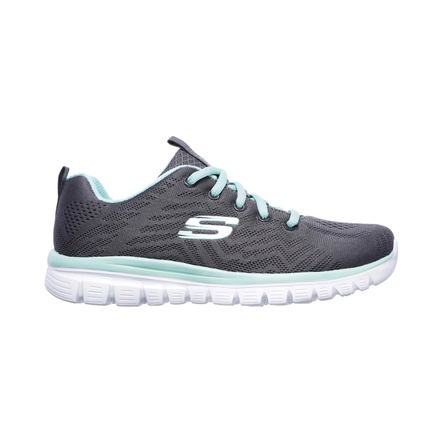 Skechers Graceful Get Connected Womens Sports Shoes - Charcoal - Image 3