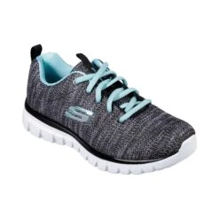Skechers Graceful Twisted Fortune Womens Shoes - Black/Turquoise