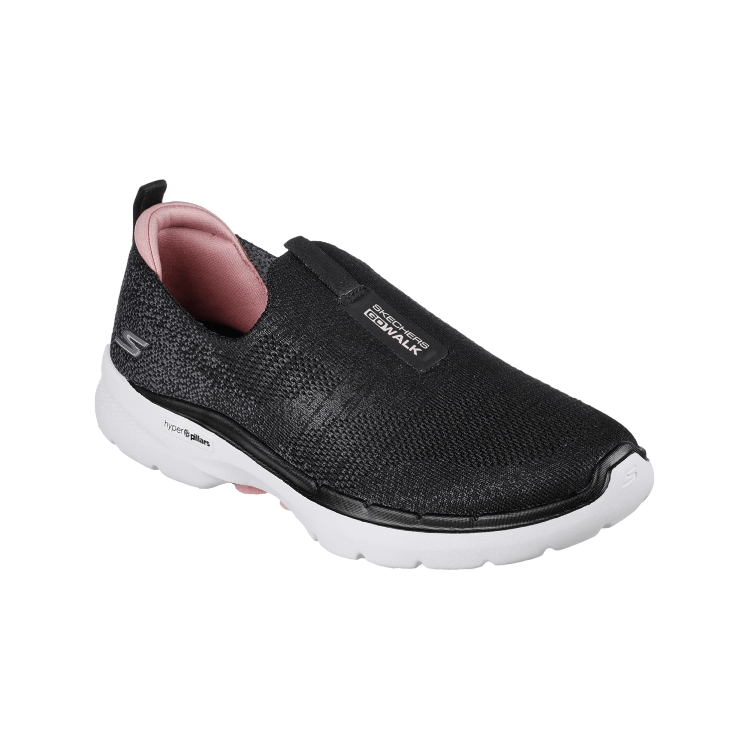 Skechers Go Walk 6 Glimmering Womens Trainers - Black/Pink - Image 4