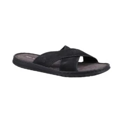 Hush Puppies Nile Cross Over Mens Sandal - Black