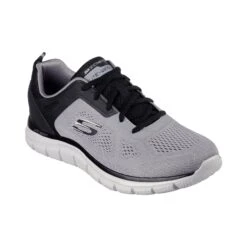 Skechers Track - Broader Mens Trainers - Grey/Black
